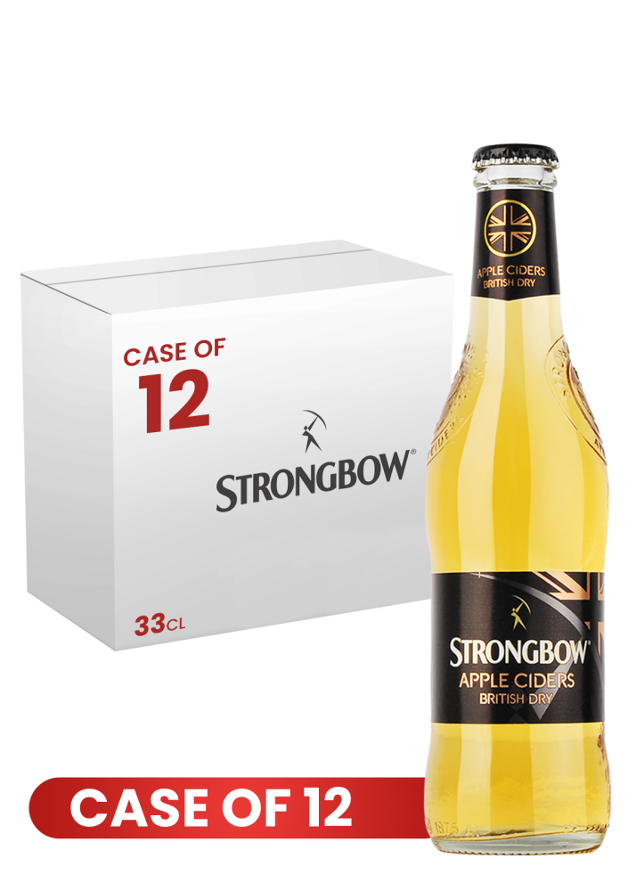 Strongbow Apple Ciders British Dry Bottle 33 Cl X 12 Case