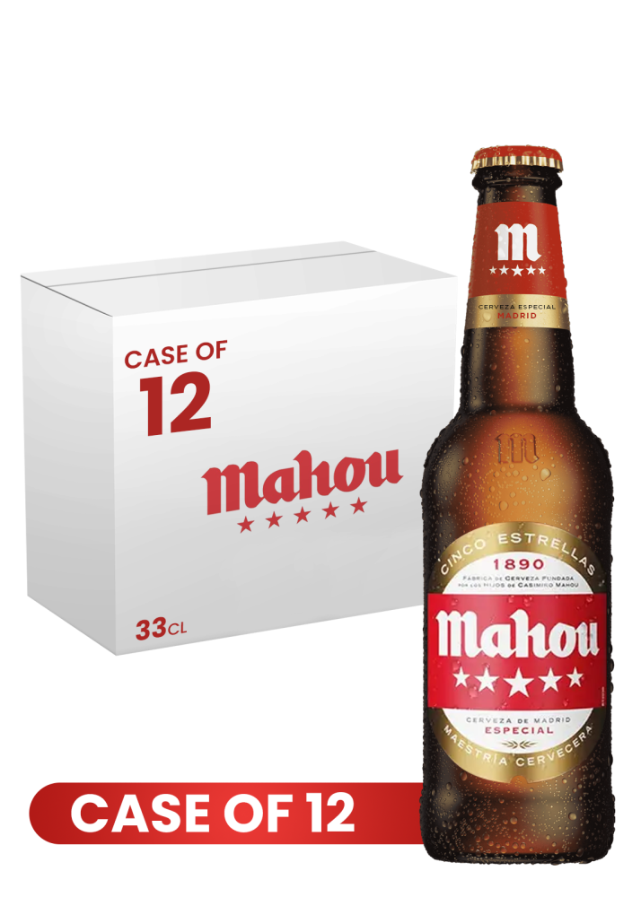 Mahou Cinco Estrellas Btl 33 CL X 12 Case