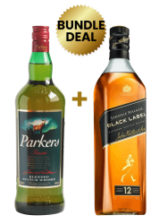 1 Btl Parkers Finest Blended Scotch Whisky + 1 Btl Johnnie Walker Black Label 1 Ltr